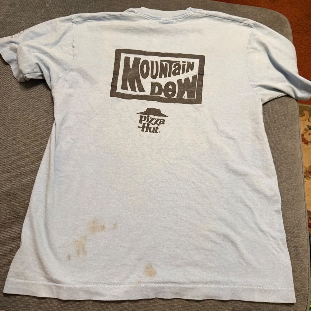 Vintage 1990 Heart o Dixie Triathlon Shirt Mountain Dew Pizza Hut Fruit of Loom - Picture 4 of 5